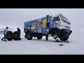 Kamaz Master Dakar Rally Team test drive on snow