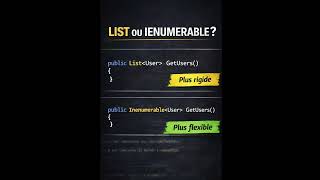 List vs IEnumerable #angular #coding #developpeur #dotnet #csharp #shorts #programmation