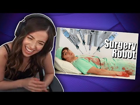 Pokimane reacts to Michael Reeves: I Built A Surgery Robot