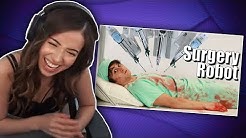 Pokimane reacts to Michael Reeves: I Built A Surgery Robot