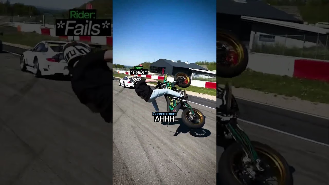 Biker Lands Stunt After Failing Miserably😳 @Julichut