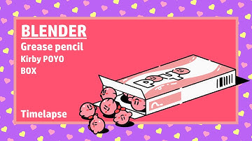 Blender - Kirby Poyo Box | Timelapse.