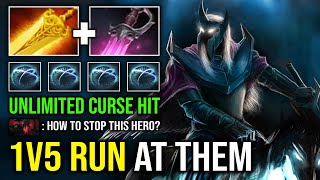 WTF 1v5 RUN AT THEM Khanda + Radiance Unlimited Curse of Avernus Godlike Abaddon Dota 2