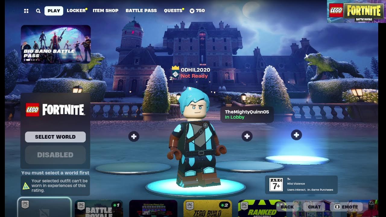 FORTNITE LEGO LOBBY - YouTube