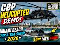 US Customs & Border Protection Helicopter Demo SHAKES Miami Beach! 🌴🔥