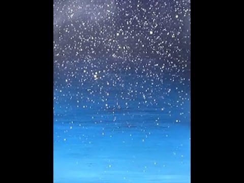 Easy Night Sky for Beginners  Acrylic Painting Tutorial Step by Step 