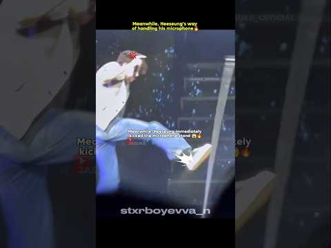 Heeseung was so angry that he kicked the microphone stand😱🔥#enhypen #heeseung #kpop #shorts