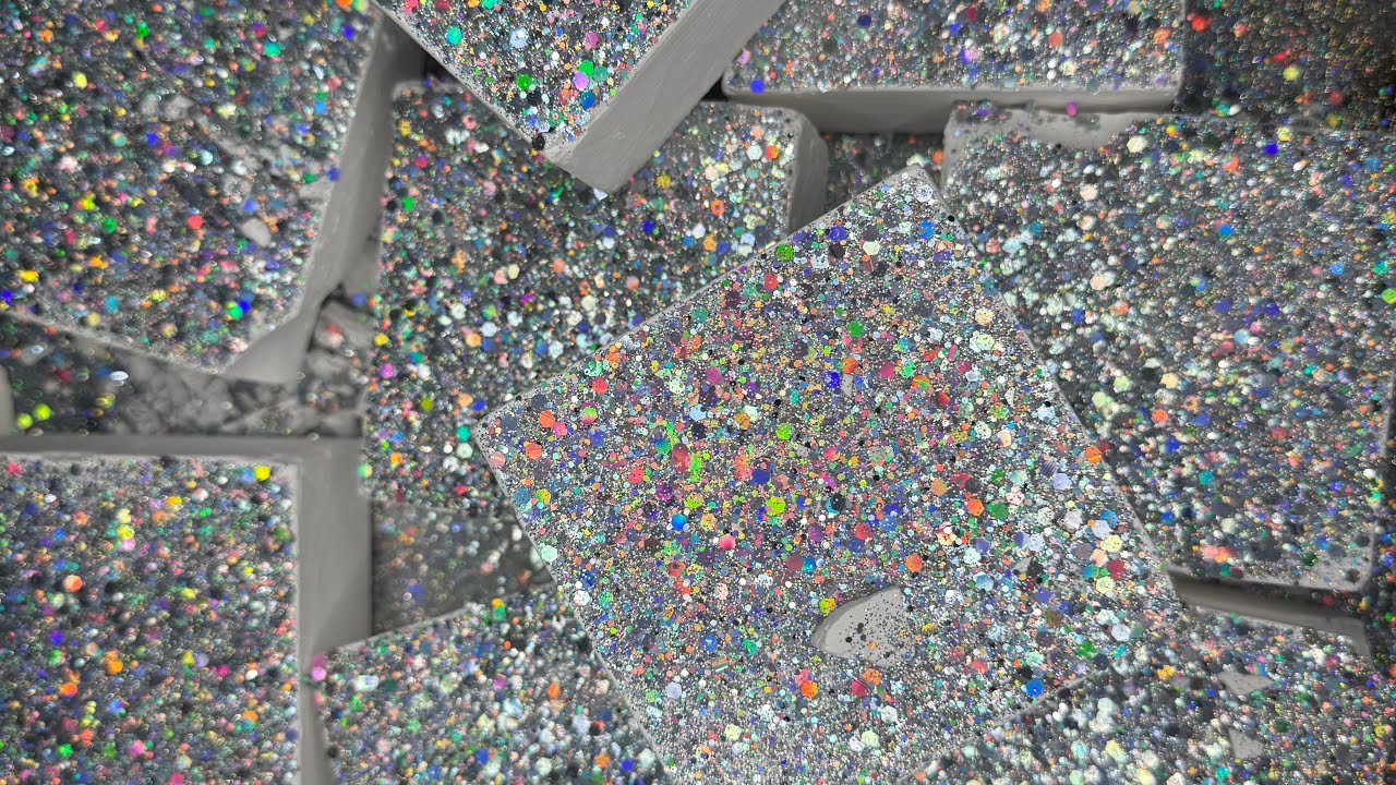 Beautiful CMG blocks covered in Glitter #oddlysatisfying #asmr # ...