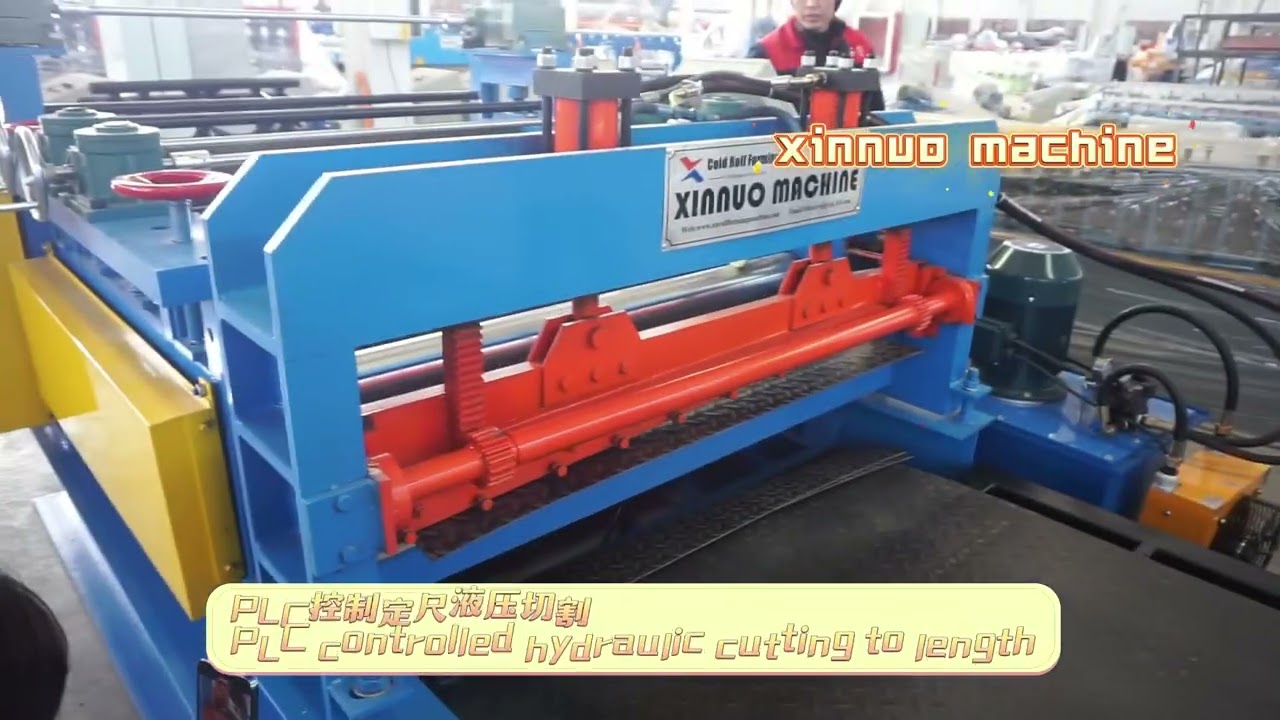 Steel panel embossing leveling production line