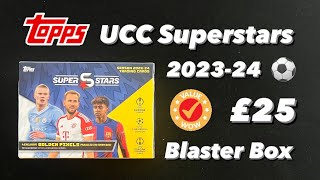 Topps Superstars 202324 UCC Blaster Box Rip! Great value football soccer card for £25