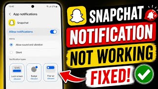Snapchat Notifications Not Working on Android &amp; iPhone | Fix Snapchat Notification Problem (2026)