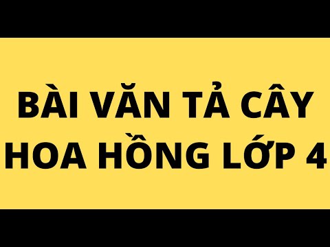 Video BÀI VĂN TẢ CÂY HOA HỒNG LỚP 4 - youtube