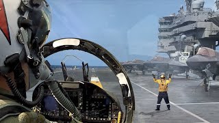 A Day in Life of US Navy Pilots Landing Millions $ Jets on Aircraft Carrier 24\/7