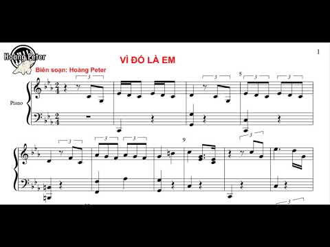 Video Sheet Piano: VÌ ĐÓ LÀ EM - DIỆU HƯƠNG l Hoàng Peter - youtube