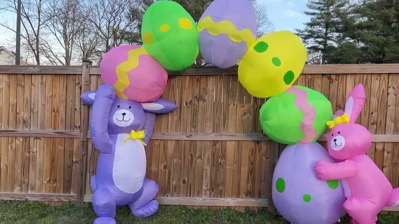 Gemmy 2006 Inflatable Easter Egg Arch W/Bunny’s