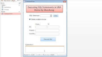 How to INSERT UPDATE and DELETE Records From a Table (Executing SQL Statements in VBA) 1/5