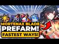 Mortenax Blade Prefarm (ULTIMATE GUIDE) FAST FARM For All Materials | HSR Mortenax Blade, HSR