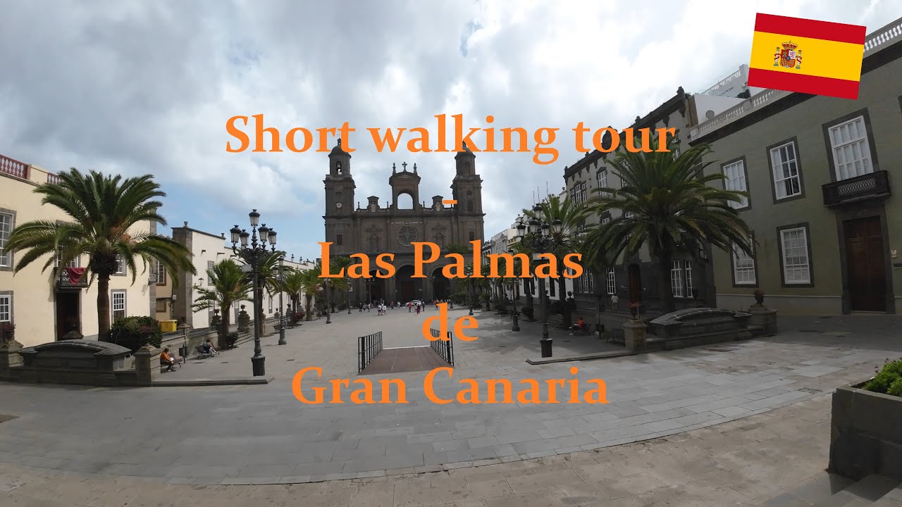 Walking Tour through beautiful Las Palmas, Gran Canaria - POV