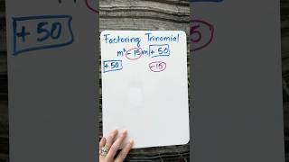 How to Factor m² – 15m +50 FAST (Step‑by‑Step Easy Method).