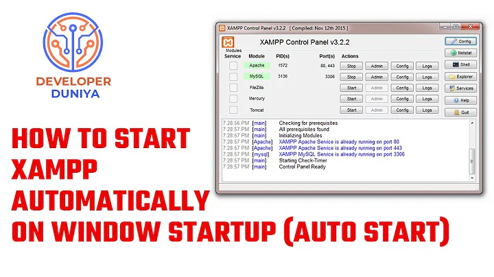 How To Start XAMPP Automatically  | How To Start XAMPP At Startup In Windows (Autorun)