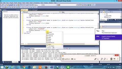 โปรแกรมVisual Basic 2010 : วิธีเขียนโปรแกรมเพื่อแสดงข้อความและสี