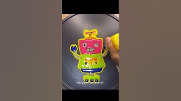 Thumbnail of Shorts How to draw Happy Robot Pancake - Robot, Cute Cartoon, Pancake Art @rainbowpancakeart
