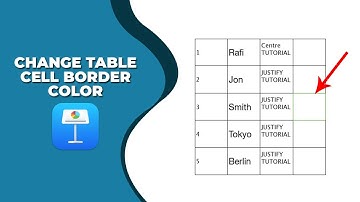 How to change table cell border color in keynote