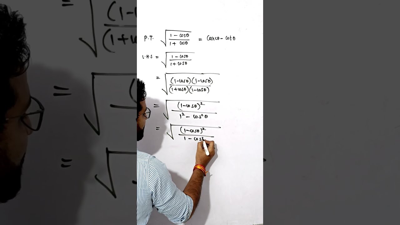 Root 1 Cos Theta 1 cos Theta Cosec Theta Cot Theta Root 1 Cos Theta 1 cos Theta Cosec Theta Cot Theta