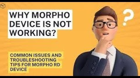 Morpho L1 Device Installation Windows 10 | Windows 10 Morpho Not Working | RD Service Install Issue