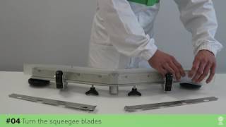 Premium Line Walk Behind Models: How to change the squeegee blade
