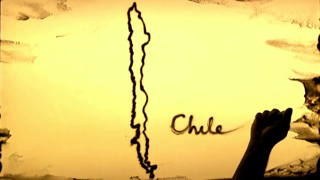 CHILE Map Sand Art Video, National Anthem of CHILE