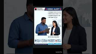 Big Opportunity: Societe Generale is Hiring Business Analysts! (Apply Now) #viral #shorts #jobs