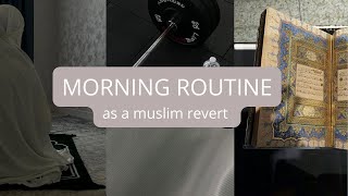 5 am MORNING ROUTINE as a muslim revert | pray + gym + Quran reading