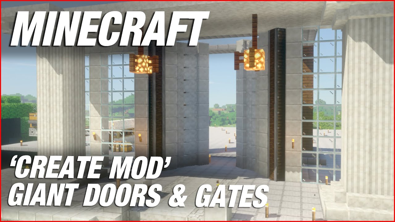 Automatic Doors Gates Minecraft Create Mod Tutorial Youtube