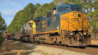C40-8W Pair + Two MoW Trains on CSX Q400