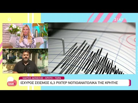 Ισχυρός σεισμός 6,3 ριχτερ νοτιοανατολικά της Κρήτης | Love it | 12/10/2021