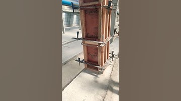 Column shuttering by plywood and battens 😍🔥👌🏻#construction #youtubeshorts