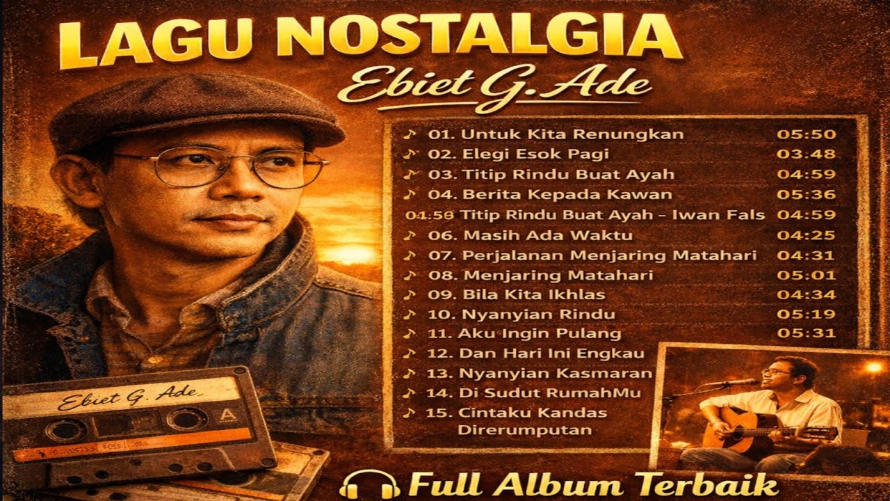 Lagu Nostalgia Ebiet G Ade Paling Menyentuh Hati 😭 Full Album Terbaik 80-90an