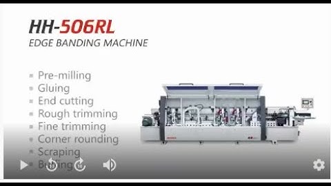 HUAHUA HH 506RL  with corner rounding and double gluing edge banding machine