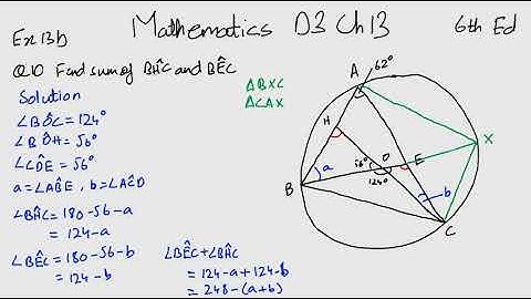 Geometrical Properties of Circles D3 Ch 13 6th Ed Part 1