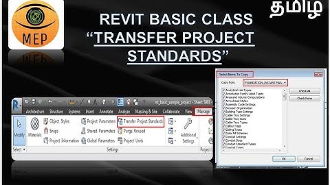 TRANSFER PROJECT STANDARD_REVIT ESSENTIAL CLASS IN TAMIL