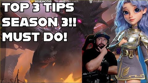 SEASON 3 TOP 3 TIPS! DONT MAKE THESE MISTAKES! CALL OF DRAGONS!