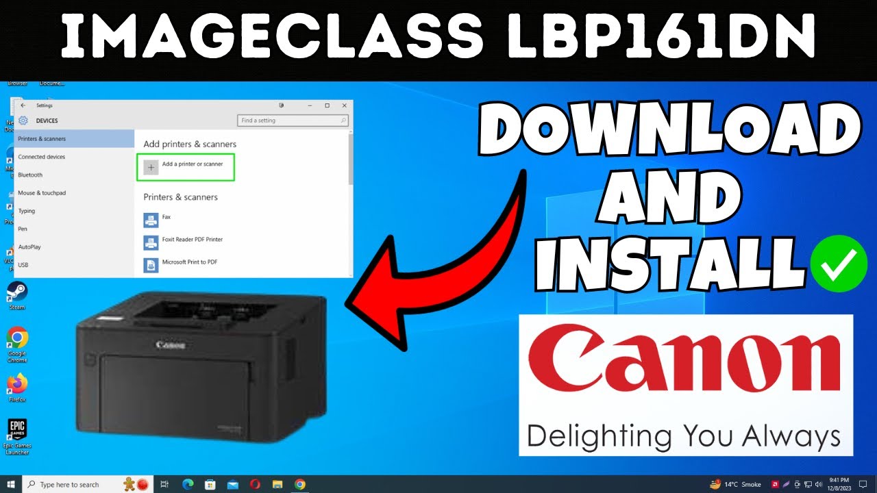 How To Download & Install Canon imageCLASS LBP161dn Printer Driver in