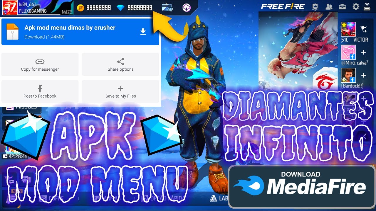 🔥APK MOD DIAMANTES INFINITOS NO FREE FIRE ATUALIZADO EM 2024 - YouTube