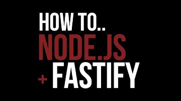 เขียน Node.js กับ Fastify คืออะไร ทำยังไงอ่ะ