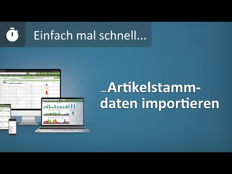 Artikel als CSV-Datei importieren | Stammdaten in MAINDESK