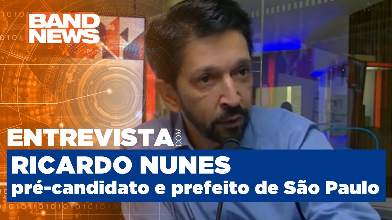 EM INSTANTES: Sabatina BandNewsTV entrevista o pré–candidato e prefeito de São Paulo, Ricardo Nunes