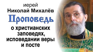 Проповедь о христианских заповедях, исповедании веры и посте (2023.06.10). Иерей Николай Михалёв