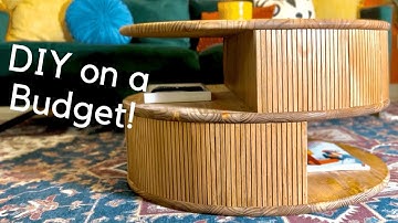 DIY fluted coffee table on a budget