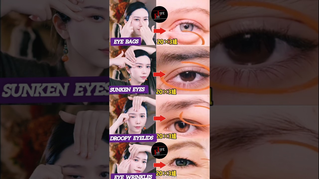 The Most Dangerous Poses Around The Eyes | Korean Facial Yoga 😱 